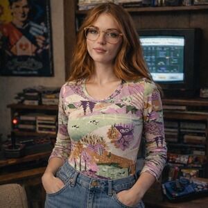 Vintage 1970s RARE Bodysuit One Piece Top IBM Punch Tag S/M Gamer Vibes